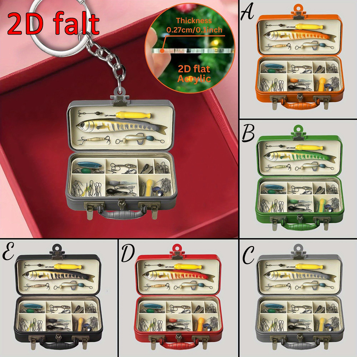 Tackle Box - Custom Name 2D Flat Acrylic Fishing
