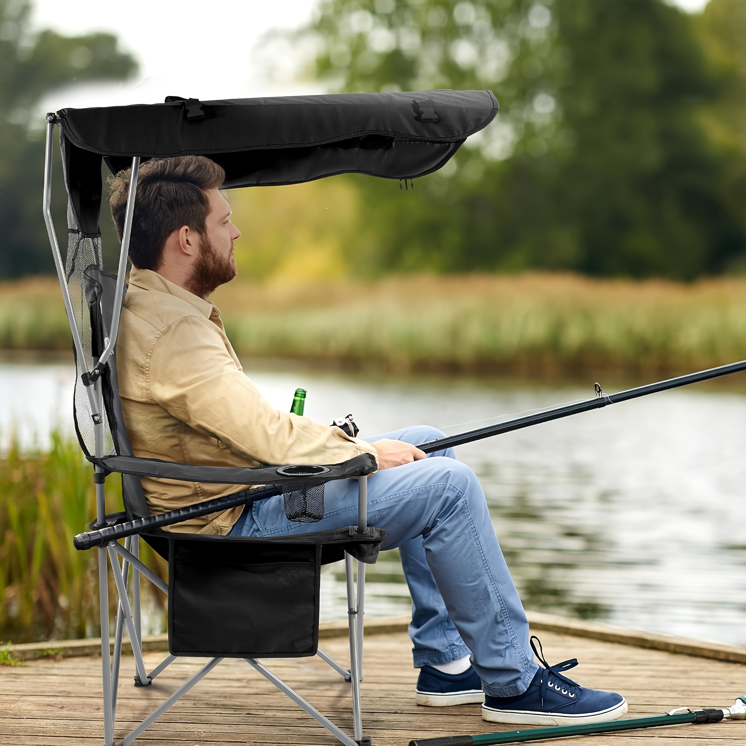 Camping Chairs, with Sunshade  - Fishing Equipment In China incelemesi ve fiyatı