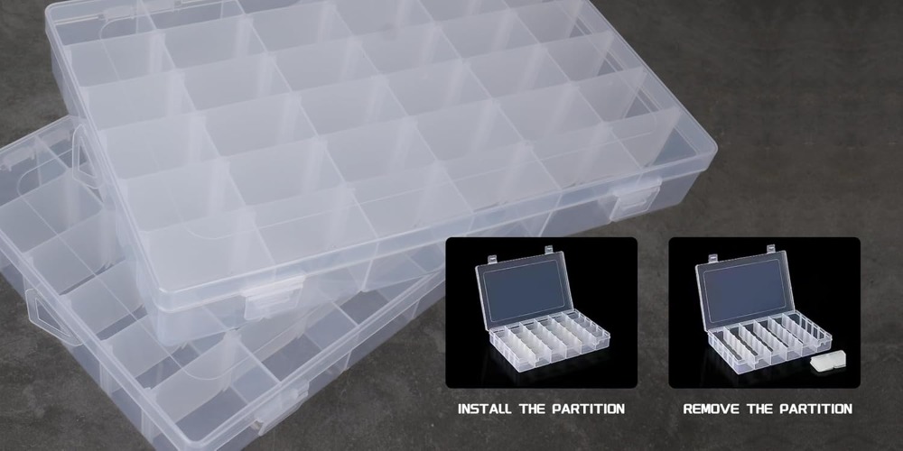 2Pcs Clear Plastic Storage Box - Tackle Box incelemesi ve fiyatı