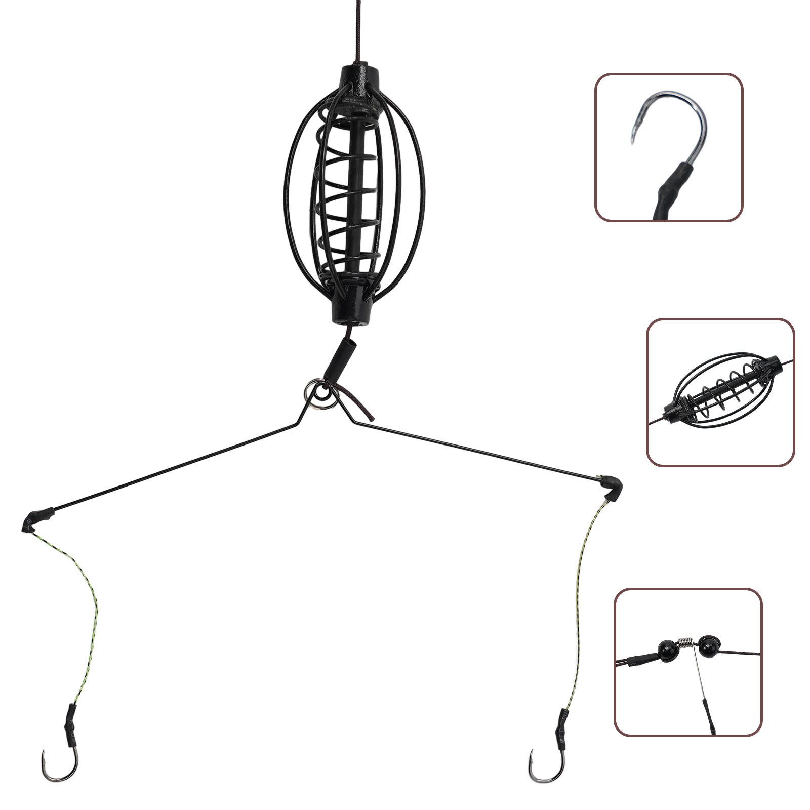 1x Carp Fishing Feeder Fishing - Braided Fishing Line incelemesi ve fiyatı