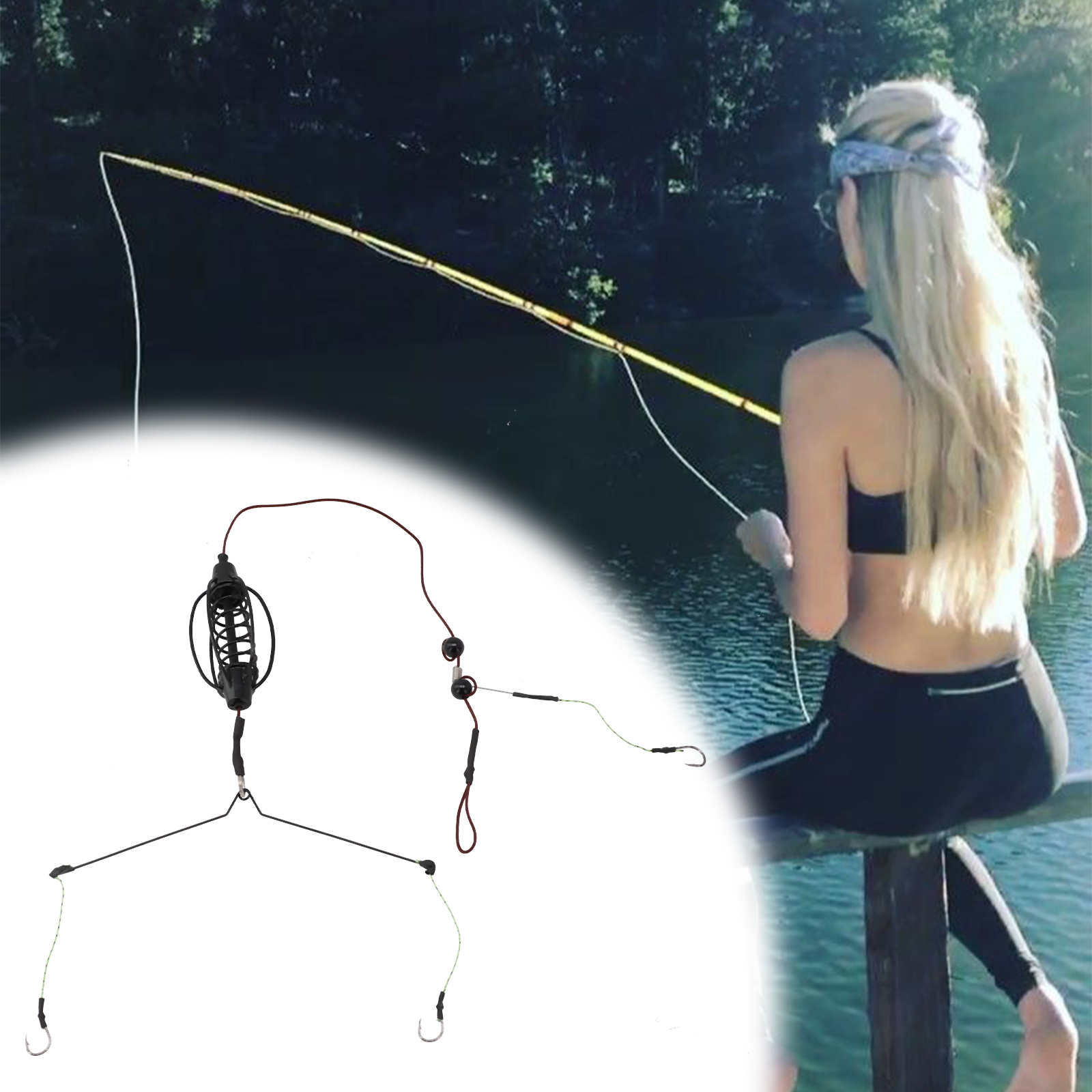 1x Carp Fishing Feeder Fishing - Braided Fishing Line incelemesi ve fiyatı